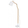 Rabalux Drevená stojacia lampa Thomas s bielym tienidlom pre žiarovku E27 4192