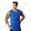 Pánske fitness tričko RANGER™, motív RISE N GRIND - modré XXL