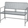 Lavička s operadlom, kovová, 118 x 80 cm