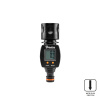 Merač prietoku vody - BLACK LINE - vstup rýchlospojka, výstup hrdlo na rýchlospojku