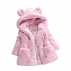 Detská bunda - Brave Soul Jacket 128 (Teplá zimná kožušina pre dievčatá s kapucňou)