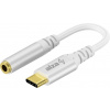 Redukcia AlzaPower USB-C (M) na 3.5mm Jack (F) 0.1m strieborná (APW-ADTC3J01S)