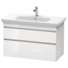 Duravit DuraStyle - Umývadlová skrinka 61x93x45 cm, 2 zásuvky, lesklá biela DS648202222