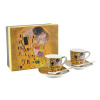 Gustav Klimt šálky na kávu espresso hnedé (*)