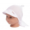 Detská sieťkovaná šatka so šiltom na zaväzovanie Uzlík Baby Nellys, biela, veľ. 92/104 Baby Nellys