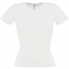 B&C Collection B&C | Watch /women Dámske rebrované tričko s výstrihom do V_01.0102 Farba: white, Veľkosť: L