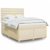 Box spring postel s matrací krémová 140x200 cm textil 3293622