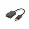 Adaptérový kabel DisplayPort, DP - HDMI typ A M/F, 0,2 m, se zámkem, HDMI 2.0, akt., zlatý, černý