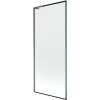 Mexen Next L vaňová zástenna jednoramenná 80 x 150 cm, čierny rám, gun metal - 895-080-000-03-70-95
