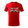 Britská vlajka stará - Tričko detské bavlnené - 122 cm/6 rokov ( Červená )