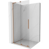Mexen Velar L, posuvná sprchová zástena Walk-in 110 x 200 cm, 8mm číre sklo, medená matná, 871-110-003-03-65