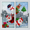Samolepiaca farebná nálepka na okno - Santa Claus Cre Art