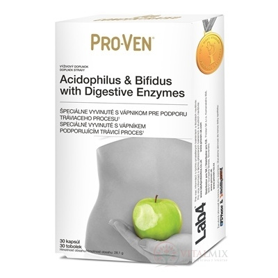Pro-Ven Acidophilus & Bifidus cps with Digestive Enzymes 30 ks