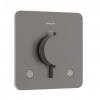 Hansgrohe Ecostat Comfort Q Termostatická batéria pod omietku, na 2 spotrebiče, kefovaný čierny chróm 33717340-HG