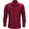 James & Nicholson Košile JN 642, popelínová, business, dlouhý rukáv COT02064205405-wine 2XL Vínová