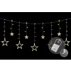 NEXOS Vianočná reťaz - hviezdy, 1,65 m, 138 LED, teplá biela