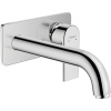 HANSGROHE Vernis Shape 2-otvorová páková umývadlová batéria pod omietku, pre nástennú montáž, s krycou doskou, výtok 207 mm, chróm, 71578000