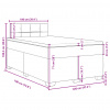 vidaXL Boxspring posteľ s matracom čierna 120x190 cm látka - Čierna - 48222-56809