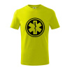 Rescue logo samostatné guľaté - Tričko detské bavlnené - 134 cm/8 rokov ( Limetková )