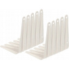 Rohový držiak na policu, podpera 15x12,5 cm, 10 ks - Biela farba