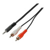 Kabel propojovací Jack 3,5(M) - 2x cinch(M), 10m