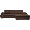 Carryhome ROHOVÁ SEDACIA SÚPRAVA, textil, hnedá - Sedačky - 002300011409