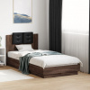 Rám postele s čelem hnědý dub 75 x 190 cm kompozitní dřevo Hnědá 3209981