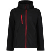 Regatta Professional Bunda s kapucí Venturer TRA 701, softshellová COT36A701y2803-black/class L Černá/červená
