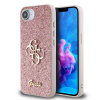 Guess PU Fixed Glitter 4G Metal Logo zadný kryt pre iPhone 16e Pink