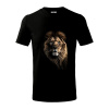 Lev fotka - Tričko detské bavlnené - 134 cm/8 rokov ( Čierna )