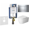 GEBERIT Kombifix súprava 5v1 - inštalačný modul, závesné WC s Rimless a Softclose WC sedadlo DURAVIT Me by Starck, tlačidlo Sigma20 Square, 115.883.KH.1 (lesklý chróm), 110.302.00.5 NM6