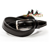 Pánska kožený oblekový opasok čierny MADE IN ITALY