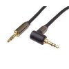 PremiumCord PremiumCord HQ stíněný kabel stereo Jack 3.5mm - Jack 3.5mm zahnutý 90° 1,5m