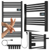 Elektrický kúpeľňový radiátor Granitan 500 W 540 x 960 mm čierny