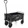 Meteor Skladací ručný vozík offroad čierny, skladací ručný vozík s nosnosťou do 100 kg, skladací ručný vozík na pláž, záhradu, nákupy Meteor X-200 čierny