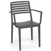 ROJAPLAST Záhradné kreslo ROW ARMCHAIR, čierna