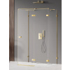 New Trendy Avexa Gold Shine sprchovací kút 80x70 cm štvorcová zlatá lesklé/priehľadné sklo EXK-2124