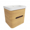 Swiss aqua technologies Koupelnová skříňka s umyvadlem SAT Fusion 57,5x53x45 cm dub medový mat SATFUSION260DMMW