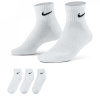 Nike Three Pack Quarter Socks Mens White/Black 2-5 (S)