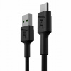 Green Cell KABGC25 PowerStream USB-A - USB-C, 30cm, černý