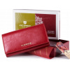 Peňaženka - Peterson Wallet Prírodná koža Red PTN PL-411-Red-Women's Product (Darček pre dámsku peňaženku červenej kože na Vianoce)