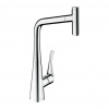 Hansgrohe Metris Select M71 - Kuchynská páková batéria 320, Eco, vyťahovateľný výtok, 1jet, chróm 14786000