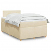 Box spring postel s matrací krémová 120x190 cm textil Krémová 3288917