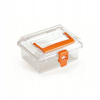 PLASTOVÝ KUFR ORGANIZÉR TRANSPARENT ORANGE 148X135X70