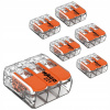 5x Rýchlospojka Inštalačná Svorka WAGO 221-413 pre VODIČ 3x0,2-4mm