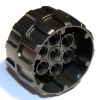 22410 Pearl Dark Gray Wheel Hard Plastic, Treaded with 7 Pin Holes (Perleťově tmavě šedá kola z tvrdého plastu, se 7 otvory pro kolíky)