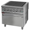 KROMET Voľne stojaci elektrický varič 2 platničky s elektrickou rúrou, 800x750x900 mm | KROMET, 000.KEZ-4u/PE-2