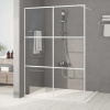 Sprchová zástěna walk-in bílá 140 x 195 cm čiré ESG sklo Bílá 152124