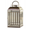 Chic Antique Mosadzná antik kovová lampáš s mžižkou Dione - 21*21*43 cm - Chic Antique