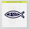 Rybička - Jesus - kresťanský symbol - samolepka 20x20cm